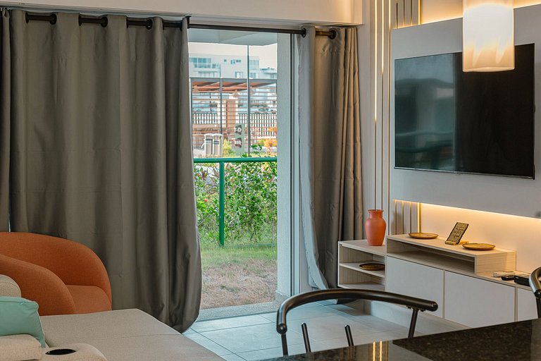 Apto moderno en Serena del Mar con jardín privado